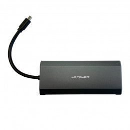 LC-Power LC-HUB-C-MULTI-7-M2 keskitin USB 3.2 Gen 1 (3.1 Gen 1) Type-C 5000 Mbit s Antrasiitti