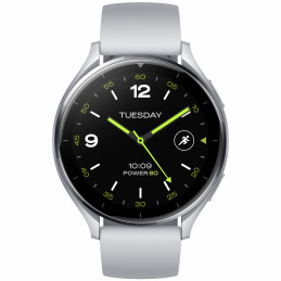 Xiaomi Watch 2 3,63 cm (1.43") AMOLED 46 mm Digitaalinen 466 x 466 pikseliä Kosketusnäyttö Hopea Wi-Fi GPS (satelliitti)