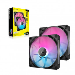 Corsair iCUE LINK RX140 RGB Tietokonekotelo Tuuletin 14 cm Musta 2 kpl