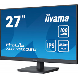 iiyama ProLite tietokoneen litteä näyttö 68,6 cm (27") 2560 x 1440 pikseliä Dual WQHD LED Musta