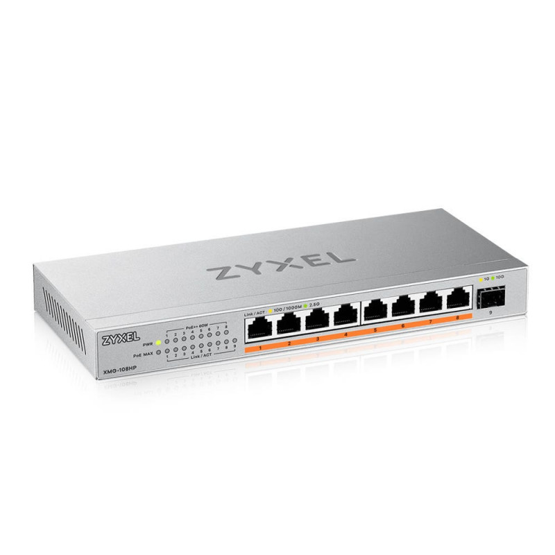 Zyxel XMG-108HP Hallitsematon 2.5G Ethernet (100 1000 2500) Power over Ethernet -tuki