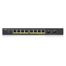 Zyxel GS1900-10HP verkkokytkin Hallittu L2 Gigabit Ethernet (10 100 1000) Power over Ethernet -tuki Musta