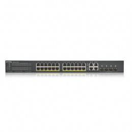 Zyxel GS1920-24HPv2 Hallittu Gigabit Ethernet (10 100 1000) Power over Ethernet -tuki Musta