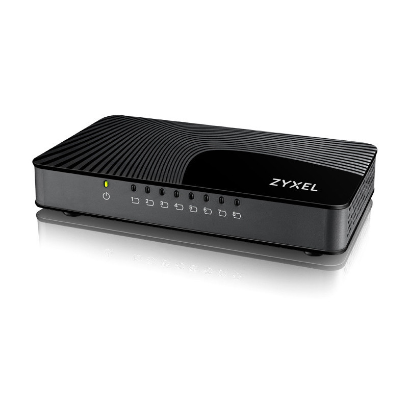 Zyxel GS-108S v2 Hallitsematon Gigabit Ethernet (10 100 1000) Musta