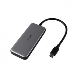 Deltaco USBC-HUB204 keskitin USB Type-C 5000 Mbit s Harmaa