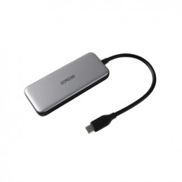 Deltaco USBC-HUB204 keskitin USB Type-C 5000 Mbit s Harmaa