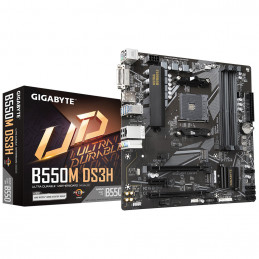 Gigabyte B550MDS3H emolevy AMD B550 Kanta AM4 mikro ATX