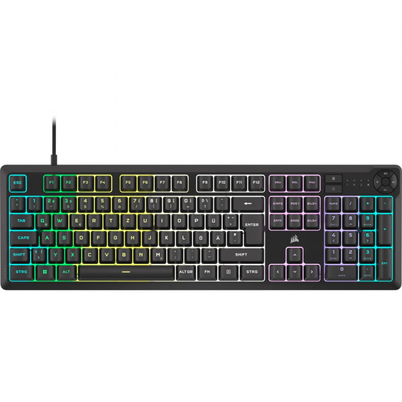 Corsair K55 CORE RGB näppäimistö USB QWERTY Pohjoismainen Musta