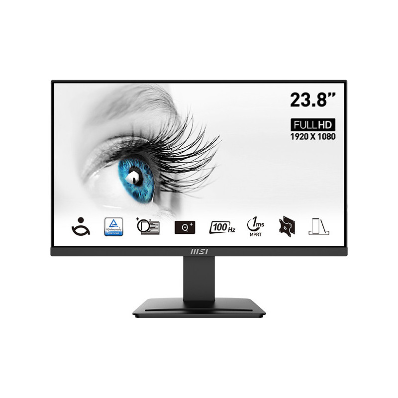 MSI Pro MP2412 tietokoneen litteä näyttö 60,5 cm (23.8") 1920 x 1080 pikseliä Full HD LCD Musta