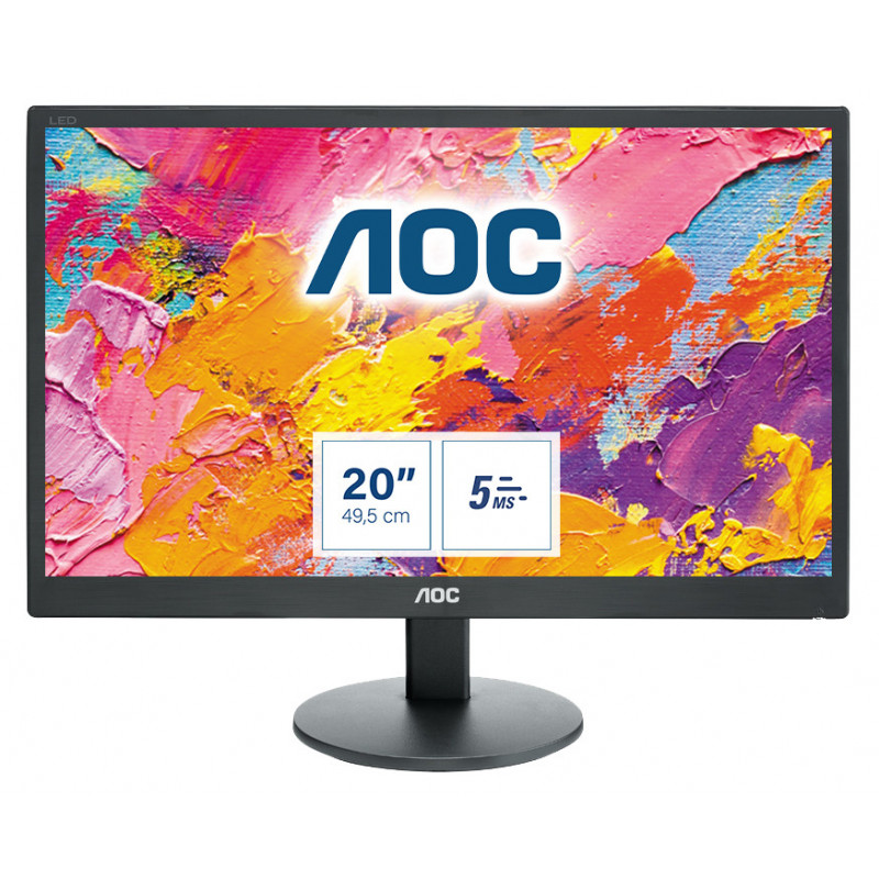 AOC 70 Series E2070SWN LED display 49,5 cm (19.5") 1600 x 900 pikseliä HD+ Musta