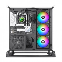 Thermaltake CL-W417-PL14SW-A Tietokoneen jäähdytysjärjestelmä Tietokonekotelo, Suoritin All-in-one-nesteenjäähdytin 14 cm Musta