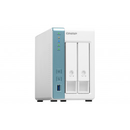 QNAP TS-233 NAS- ja tallennuspalvelimet Mini Tower Ethernet LAN Valkoinen Cortex-A55