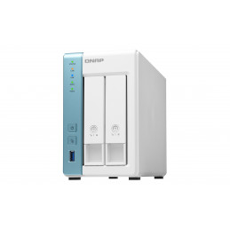 QNAP TS-233 NAS- ja tallennuspalvelimet Mini Tower Ethernet LAN Valkoinen Cortex-A55