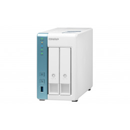 QNAP TS-233 NAS- ja tallennuspalvelimet Mini Tower Ethernet LAN Valkoinen Cortex-A55