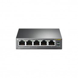 TP-Link TL-SF1005P verkkokytkin Hallitsematon Fast Ethernet (10 100) Power over Ethernet -tuki Musta