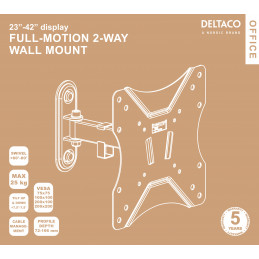 Deltaco ARM-0252 TV-kiinnike 106,7 cm (42") Musta