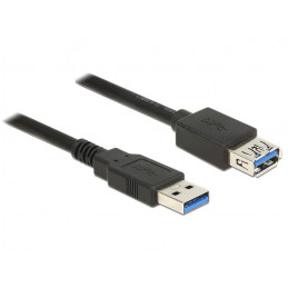 DeLOCK 85057 USB-kaapeli 3 m USB 3.2 Gen 1 (3.1 Gen 1) USB A Musta