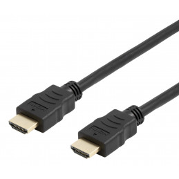 Deltaco HDMI-1020D-FLEX HDMI-kaapeli 2 m HDMI-tyyppi A (vakio) musta