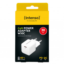 Intenso POWER ADAPTER USB-C GAN 7803022 Universaali Valkoinen AC Pikalataus Sisätila