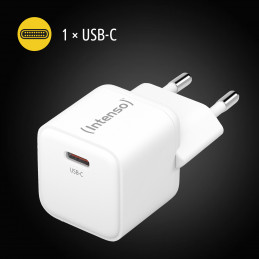 Intenso POWER ADAPTER USB-C GAN 7803022 Universaali Valkoinen AC Pikalataus Sisätila