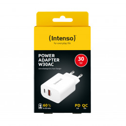 Intenso POWER ADAPTER USB-A USB-C 7803012 Universaali Valkoinen AC Pikalataus Sisätila