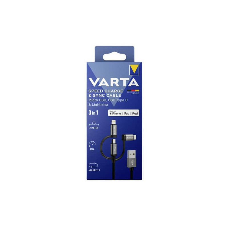 Varta 57937 101 111 mobiililaitteen laturi Universaali Lightning, USB Sisätila