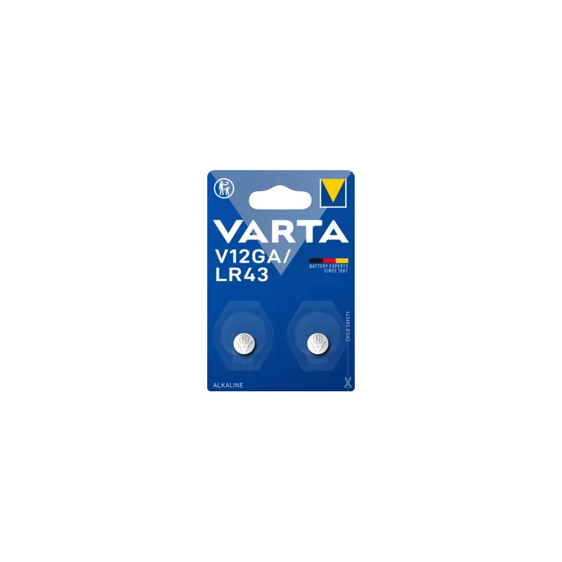 Varta V12GA Kertakäyttöinen akku LR43 Alkali