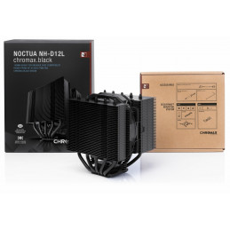 Noctua NH-D12L Suoritin Ilmanjäähdytin 12 cm Alumiini, musta 1 kpl