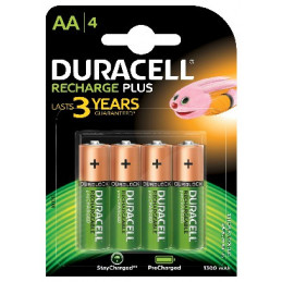 Duracell 4 LR06 1300mAh Ladattava akku Nikkelimetallihybridi (NiMH)