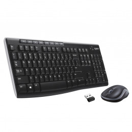 Logitech Wireless Combo MK270 näppäimistö Sisältää hiiren Langaton RF QWERTY Kansainvälinen (US) musta, Hopea