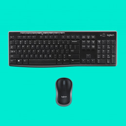 Logitech Wireless Combo MK270 näppäimistö Sisältää hiiren Langaton RF QWERTY Kansainvälinen (US) musta, Hopea