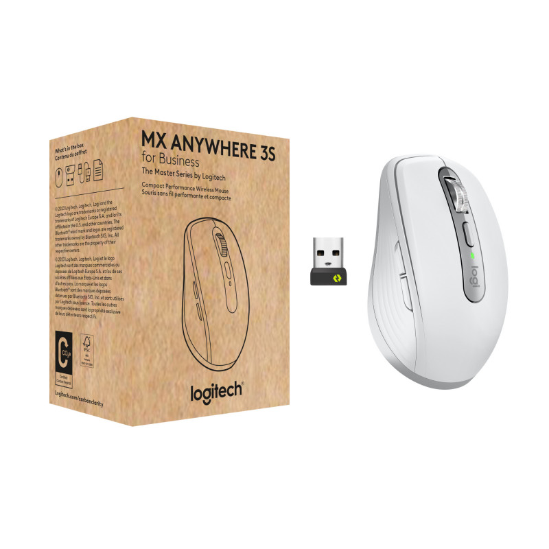 Logitech MX Anywhere 3S for Business hiiri Oikeakätinen RF Wireless + Bluetooth Laser 8000 DPI