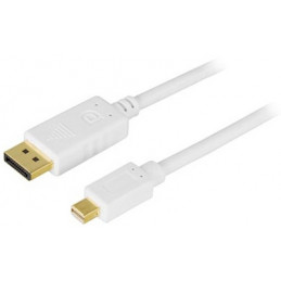 Deltaco DP-1130 DisplayPort-kaapeli 3 m mini DisplayPort Valkoinen