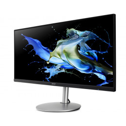 Acer CB342CU tietokoneen litteä näyttö 86,4 cm (34") 3440 x 1440 pikseliä UltraWide Quad HD LCD musta, Hopea