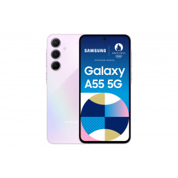 Samsung Galaxy A55 5G 16,8 cm (6.6") Hybridi-Dual SIM Android 14 USB Type-C 8 GB 256 GB 5000 mAh Lila