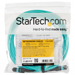 StarTech.com MPO12PL10M InfiniBand- ja kuituoptiikkakaapeli 10 m MPO MTP Vedenvärinen