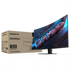 Gigabyte GS32QC tietokoneen litteä näyttö 80 cm (31.5") 2560 x 1440 pikseliä Quad HD LCD musta