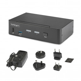 StarTech.com D86A2-2-PORT-8K-KVM KVM-kytkin musta