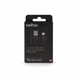 Veho Apple Lightning Cable - 1m 3.3ft musta