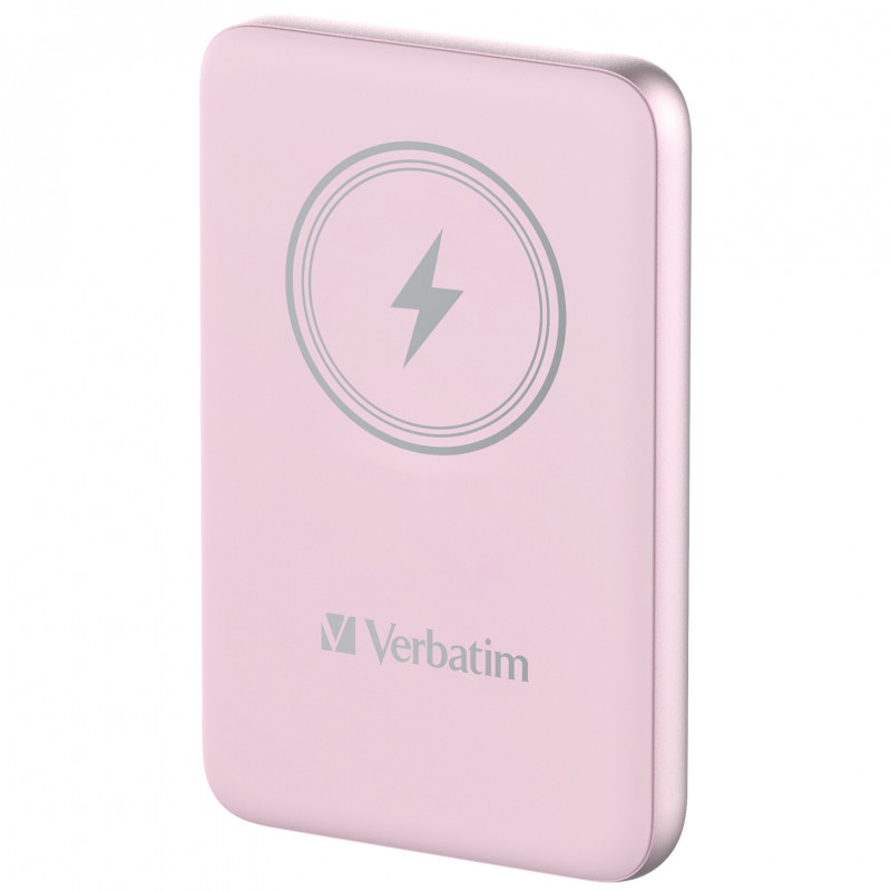 Verbatim Charge 'n' Go Litium polymeeri (LiPo) 10000 mAh Langaton lataaminen Vaaleanpunainen