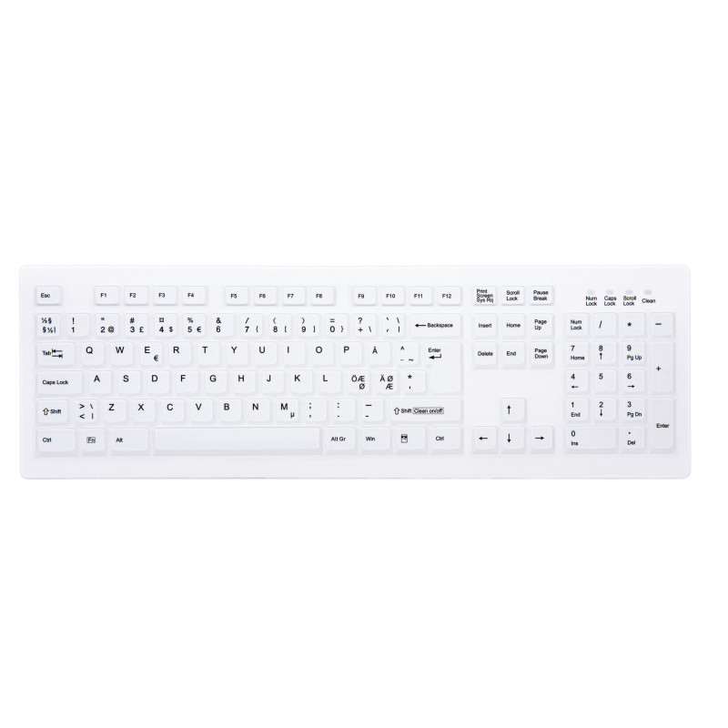 CHERRY AK-C8100F-FU1-W NOR näppäimistö Langaton RF QWERTY Norjalainen Valkoinen