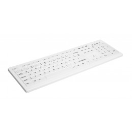 CHERRY AK-C8100F-U1-W NOR näppäimistö USB QWERTY Norjalainen Valkoinen