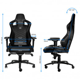 noblechairs EPIC PC-pelituoli pehmustettu istuin musta