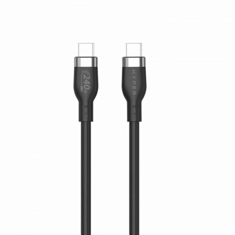 HYPER HJ4001BKGL USB-kaapeli 1 m USB 2.0 USB C musta