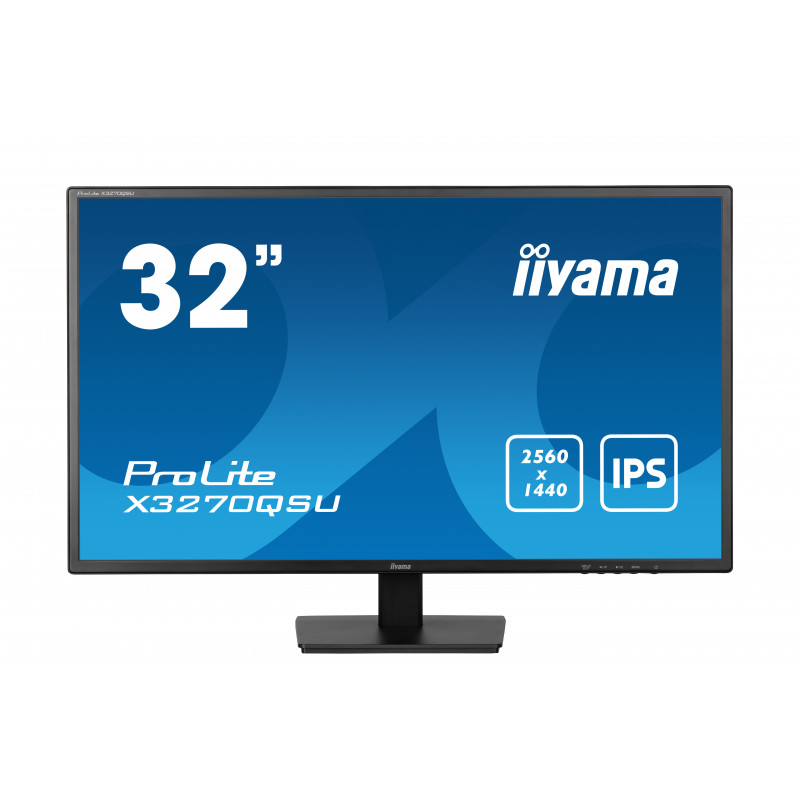 iiyama ProLite X3270QSU-B1 tietokoneen litteä näyttö 81,3 cm (32") 2560 x 1440 pikseliä Wide Quad HD LED musta