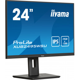 iiyama ProLite XUB2495WSU-B7 tietokoneen litteä näyttö 61 cm (24") 1920 x 1200 pikseliä 4K Ultra HD LED musta