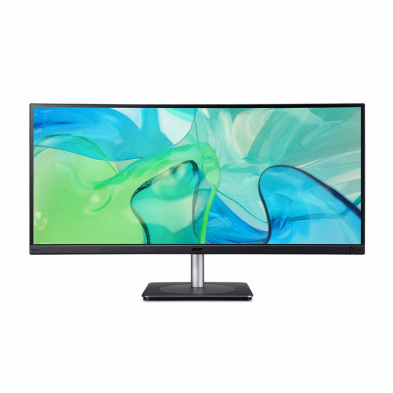 Acer CB343CUR tietokoneen litteä näyttö 86,4 cm (34") 3440 x 1440 pikseliä UltraWide Quad HD LED musta, Hopea