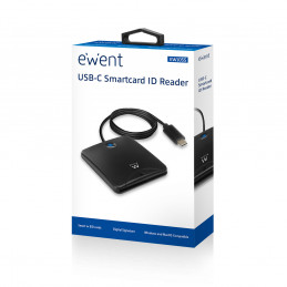 Ewent EW1055 älykortin lukijalaite Sisätila USB USB 3.2 Gen 1 (3.1 Gen 1) musta