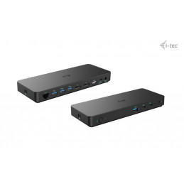 i-tec C31TRIPLEDOCKPDPRO2 kannettavien tietokoneiden telakka ja porttitoistin Langallinen USB 3.2 Gen 1 (3.1 Gen 1) Type-C musta