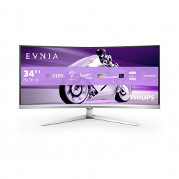 Philips 34M2C8600 00 tietokoneen litteä näyttö 86,4 cm (34") 3440 x 1440 pikseliä Wide Quad HD OLED Valkoinen